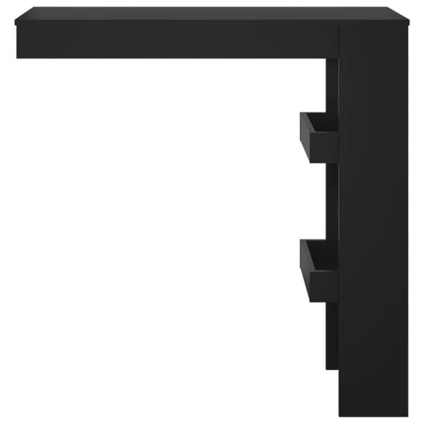 vidaXL vægmonteret barbord 102x45x103,5 cm konstrueret træ sort