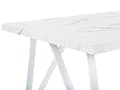 Miniatyrbillede 5 af 7: Spisebord Hvid Marmoreffekt MDF Bordplade 160 x 90 cm Metal Ben Køkkenbord