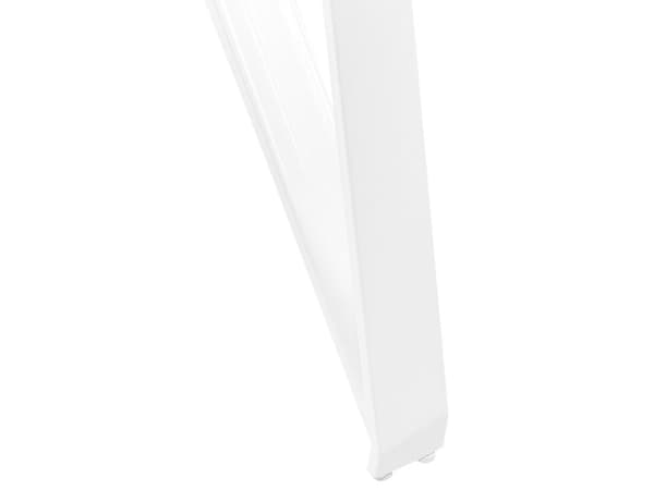 Ruokapöytä valkoinen 160 x 76 x 90 cm MDF metalli muovi marmorikuvio 6 hengen suorakulmainen moderni