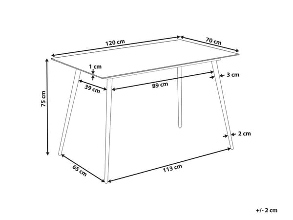 Ruokapöytä valkoinen kulta 120 x 75 x 70 cm rosteri lasitaso suorakulmainen marmorikuvio neljälle glamour
