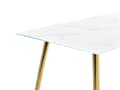 Miniatyrbild 5 av 7: Matbord Marmorfinish och Guld Härdat Glas och Rostfritt Stål Blank finish 120 x 70 cm Rektangulärt Glam Design Kök Matsal