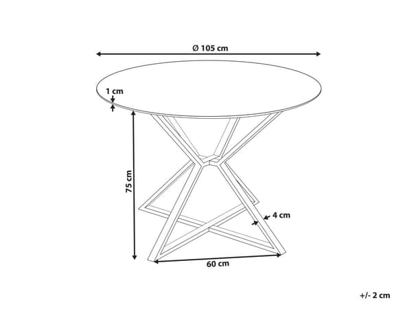 Matbord Svart Guld Genomskinligt och Härdat Glas Metallben ⌀ 105 cm Blank Finish Rektangulär Glamourös Design Kök Matsal
