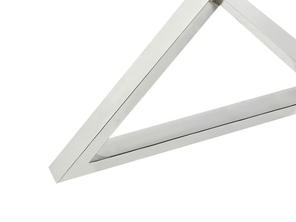 Matbord Silver Genomskinligt och Härdat Glas Metallben ⌀ 105 cm Blank Finish Rektangulär Glamourös Design Kök Matsal