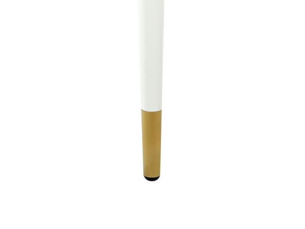 Spisebord Marmoreffekt Hvit Metallben 80 cm Oval Glamour med blank finish