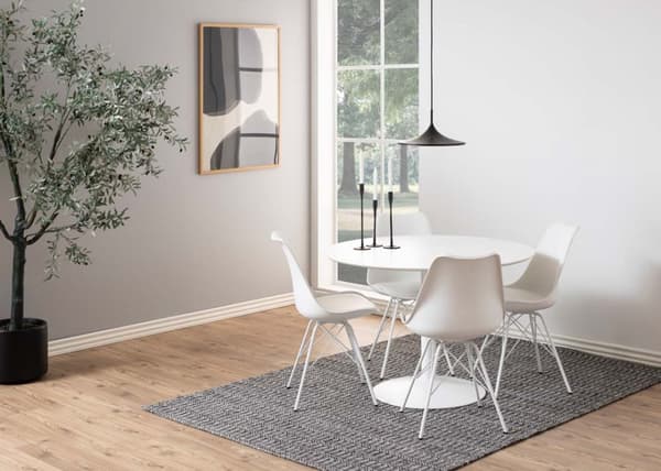 IBIZA spisebord Ø110 cm hvid.