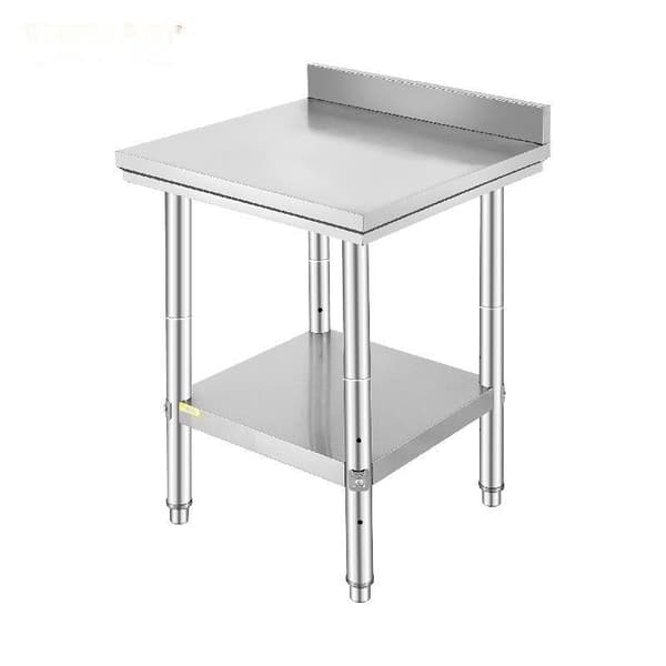 Køkkenarbejdsbord Erhvervsmæssig Catering Tabel - 150KG Lastkapacitet, Justerbare Fødder, Hyldeopbevaring - VEVOR 35x24x32 inch 286LBS