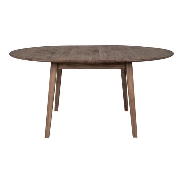 Metz spisebord med tillægsplade butterfly udtræk 118x118/158cm eg olieret smoked.