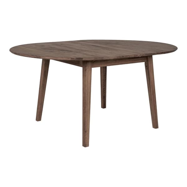 Metz spisebord med tillægsplade butterfly udtræk 118x118/158cm eg olieret smoked.