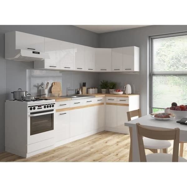 Junona Kitchen Low Furniture 40 cm - 3 lådor + bänkskiva - Brilliant White
