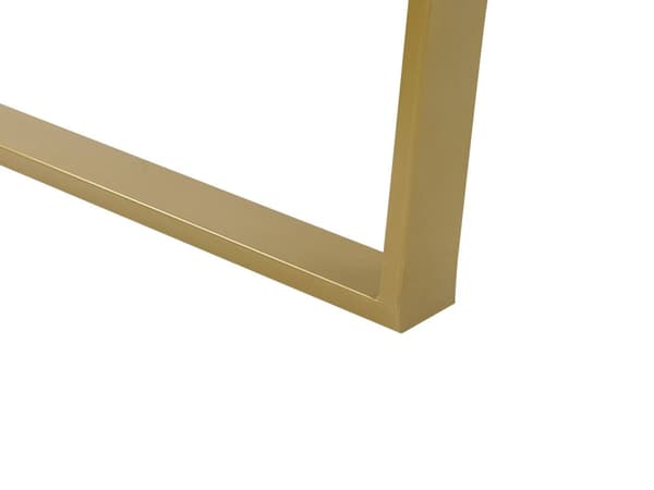 Matbord Marmoreffekt MDF 90 x 200 cm Bordsskiva Metall Guldben 6-sits Rektangulär Glamour