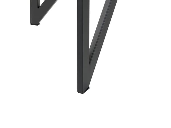 Spisebord Svart MDF 140 x 180 cm Bordplate Metallben 4 sitteplasser Rektangulær Industriell