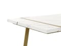 Miniatyrbillede 5 af 7: Spisebord Marmoreffekt MDF 90 x 200 cm Bordplade Metal Guldben Rektangulær Glamourøs Stil
