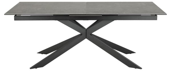 Irwine spisebord 100x200/240cm med udtræk sort.