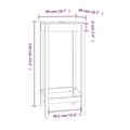 Miniatyrbillede 8 af 9: vidaXL barbord 50x50x110 cm massivt fyrretræ hvid