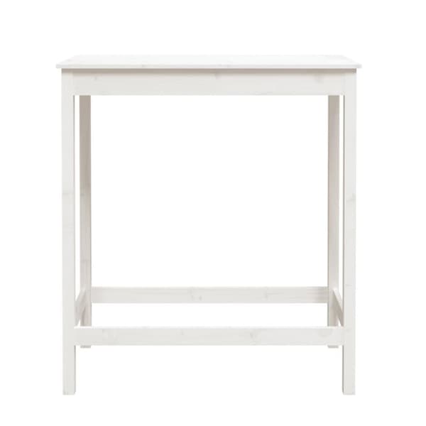 vidaXL Barbord hvit 100x50x110 cm heltre furu