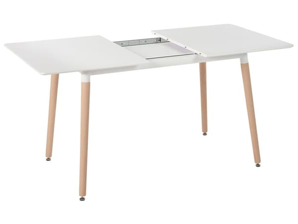 Uttrekkbar Spisebord Hvit Lyst tre 120/150 x 80 cm 4-seters Stue