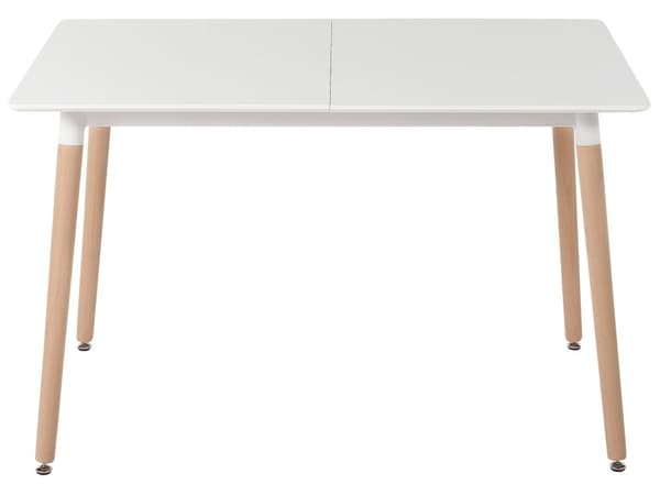 Uttrekkbar Spisebord Hvit Lyst tre 120/150 x 80 cm 4-seters Stue