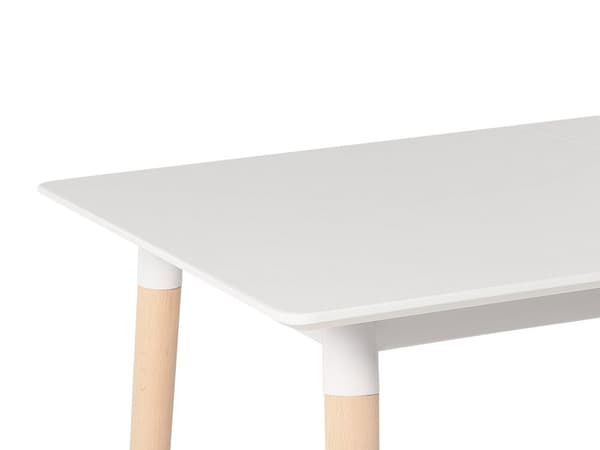 Uttrekkbar Spisebord Hvit Lyst tre 120/150 x 80 cm 4-seters Stue