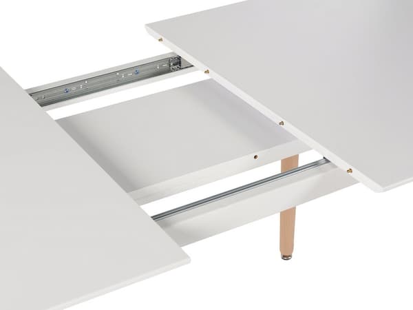 Uttrekkbar Spisebord Hvit Lyst tre 120/150 x 80 cm 4-seters Stue