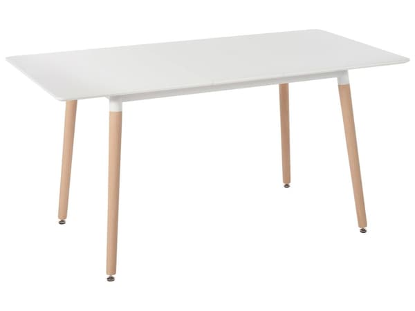 Uttrekkbar Spisebord Hvit Lyst tre 120/150 x 80 cm 4-seters Stue