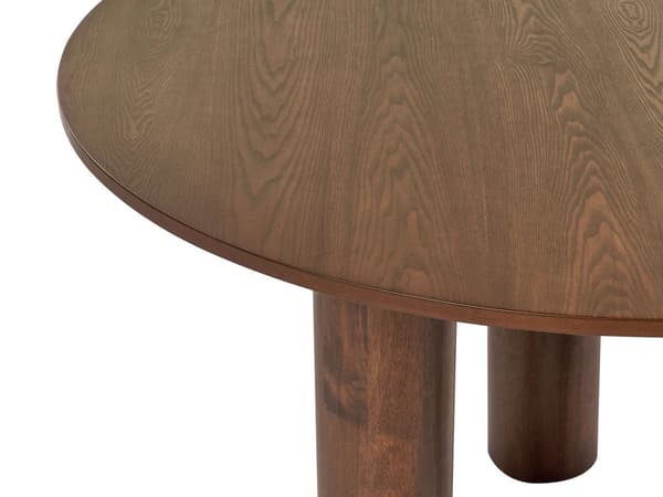Matbord Mörkt trä MDF Bordsskiva Ben i gummiträ ⌀ 120 cm Modern Rustik stil