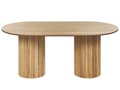 Miniatyrbilde 4 av 7: Spisebord Lyst tre MDF 180 x 100 cm Ben i gummitre Oval form Moderne Rustikk Kjøkken Spisestue