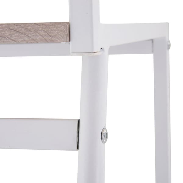 Rootz Matsalsset - 5-delat - Matbord - Matsalsstol - 1 bord - 4 stolar - MDF - Metall - Grå - Vit -
