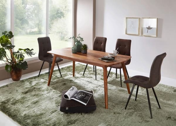 Rootz rumsmatbord trä 120x77x60 cm Sheesham massivt träbord - Designer köksbord trä - Massivt träbord Rustikt - Matbord Massivt trä Modernt - Stort ma