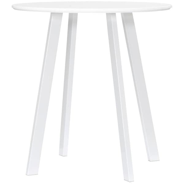 Rootz Spisebord - Køkkenbord - Til 2 personer - Højglans overflade - Med bordfødder - Hvid - 72 x 72 x 75cm