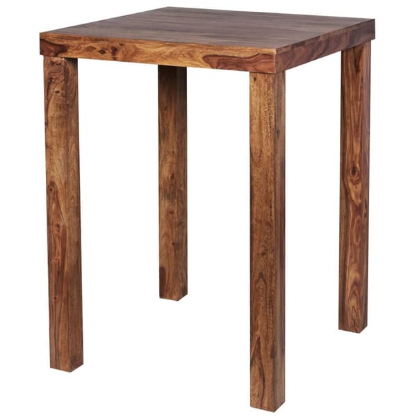 Rootz Bartisch kovapuu sheesham 80 x 80 x 110 cm bistropöytä maalaistyylinen puinen pöytä neliö tummanruskea
