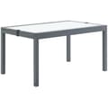 Miniatyrbild 1 av 7: Rootz Trädgårdsmatbord - Utdragbart Trädgårdsmatbord - Bord - Aluminiumrör/härdat glas - Grå/Matt Vit - 270 x 90 x 73 cm