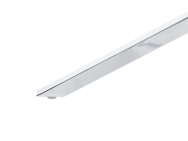 Spisebord sølv metalben glasplade 160 x 90 cm til 4 personer moderne design