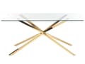 Miniatyrbild 4 av 6: Matbord Guld med glasskiva Rektangulärt 160 x 90 cm 4 personer Modern design