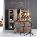 Miniatyrbillede 3 af 6: Rootz Living Room Bar Counter - Home Bar - Pub Table - Drink Stand - Cocktail Desk - Beverage Counter - Brown - 140x105x48 cm
