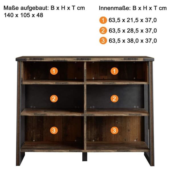 Rootz Living Room Bar Counter - Home Bar - Pub Table - Drink Stand - Cocktail Desk - Beverage Counter - Brown - 140x105x48 cm