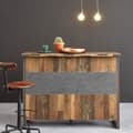 Miniatyrbillede 6 af 6: Rootz Living Room Bar Counter - Home Bar - Pub Table - Drink Stand - Cocktail Desk - Beverage Counter - Brown - 140x105x48 cm