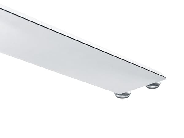 Spisebord med sølvfarget herdet glassplate rund ⌀ 120 cm 4 personer Moderne design