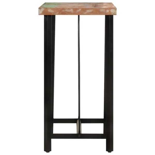 vidaXL barbord 55x55x107 cm massivt genbrugstræ og jern