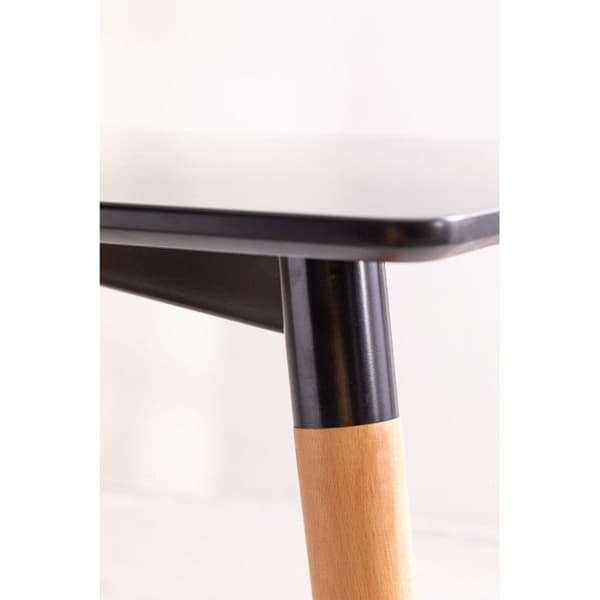Skandinaviskt matbord - KOSMI - 120x80 Svart - Bokträ - MDF