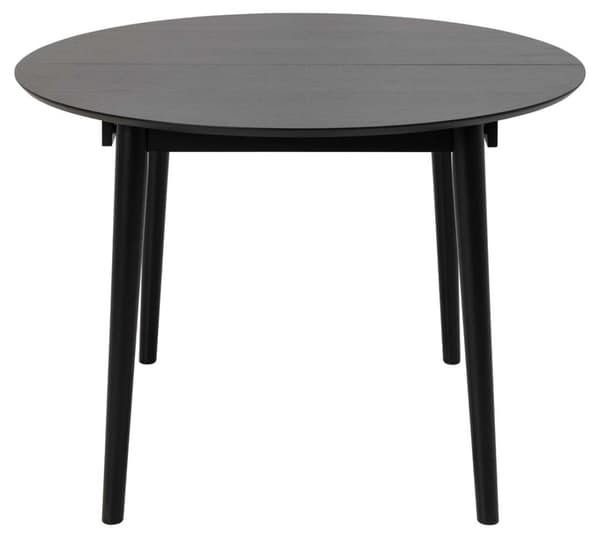 Montreux spisebord Ø115/154cm inkl. tilleggsplater svart.