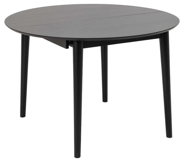 Montreux spisebord Ø115/154cm inkl. tilleggsplater svart.