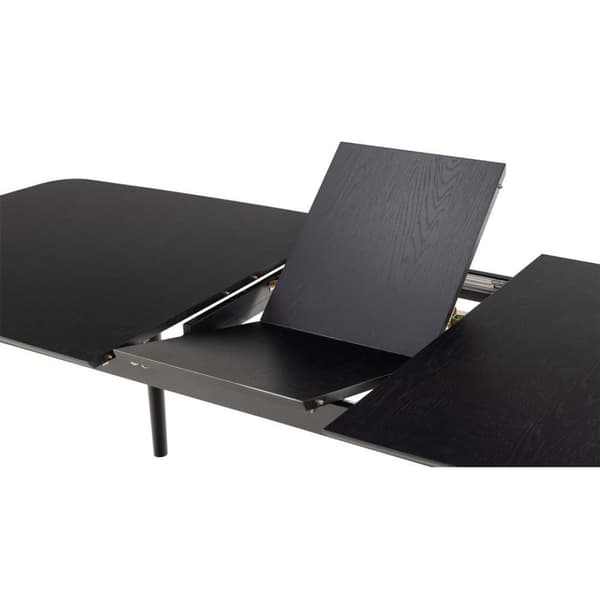 Montreux spisebord 90x180/219cm inkl. tilleggsplater svart.