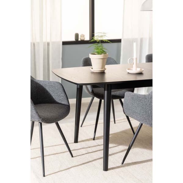 Montreux spisebord 90x180/219cm inkl. tilleggsplater svart.