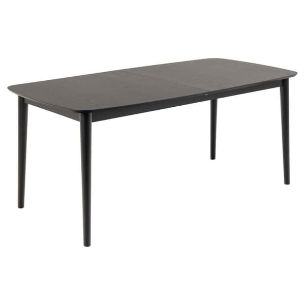 Montreux spisebord 90x180/219cm inkl. tilleggsplater svart.