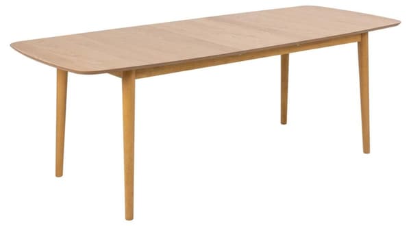 Montreux spisebord 90x180/219cm inkl. tilleggsplater natur.