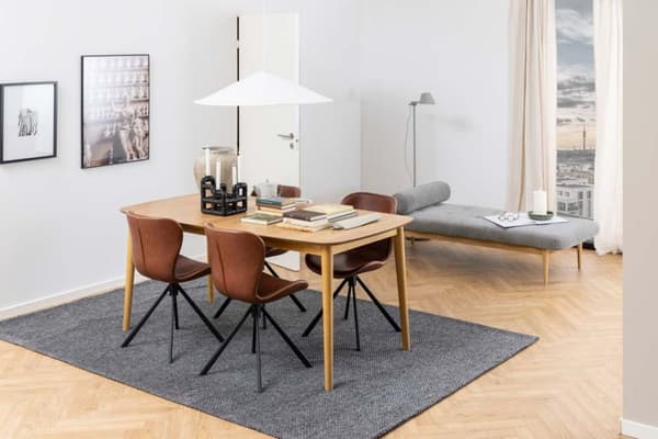 Montreux spisebord 90x180/219cm inkl. tilleggsplater natur.