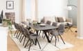 Miniatyrbilde 7 av 10: Blackburn spisebord 97x160/240cm inkl. tilleggsplater svart.