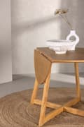 Miniatyrbillede 5 af 5: Yadikon spisebord Ø120cm , med udtræk inkl. plader eg dekor.
