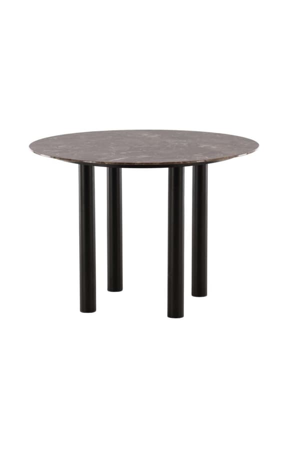 Havsten matbord Ø106cm glas brun.