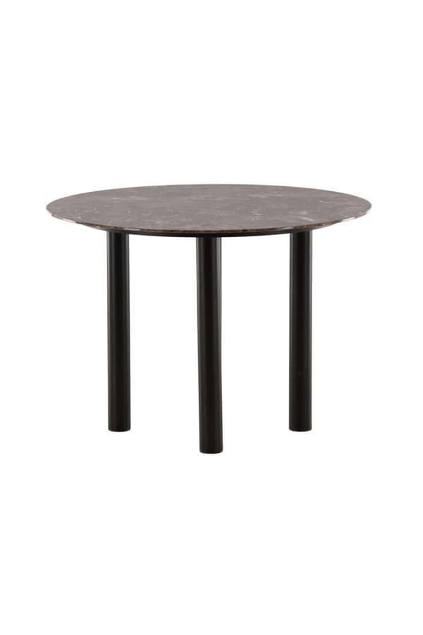 Havsten matbord Ø106cm glas brun.